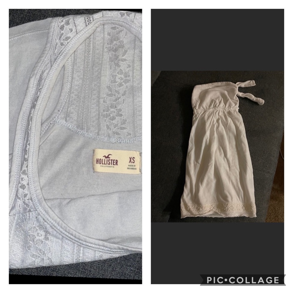 Gray razorback Hollister top